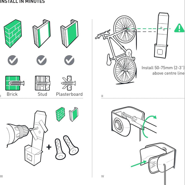 Wall Mount Bike Rack | FIDLOCK Secured
