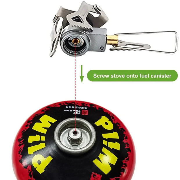 UltraLight Titanium Camping Stove | High-Power Portable Gas Burner for Backpacking