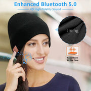 Bluetooth Winter Beanie Hat with Built-in Stereo Speakers – Wireless Music & Call Cap