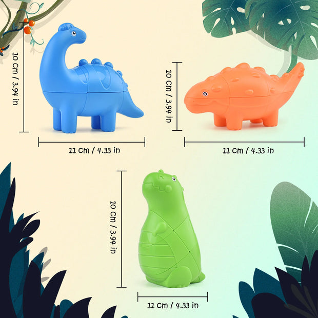 3-in-1 Dinosaur Magic Cube Puzzle Set