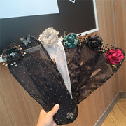 All-Star Flower Hair Accessories – Hand-Embroidered Flower Lazy Bun Maker Hair Styling Tool,6 Pieces Mixed Set