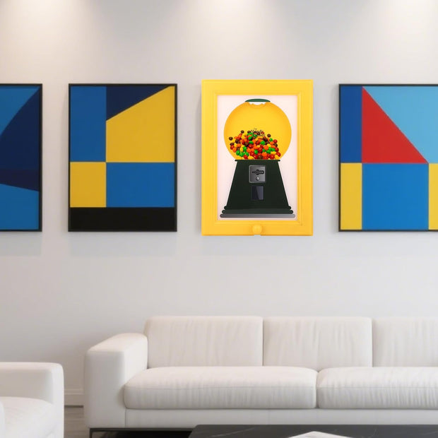 Creative Candy Dispenser Photo Frame – Fun Wall-Mounted Gumball Machine for Kids & Adults