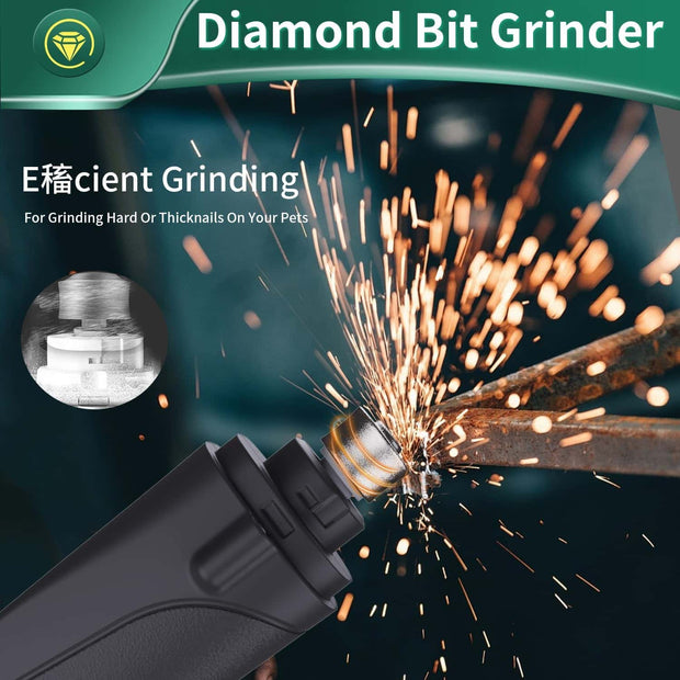 2-in-1 Rechargeable Pet Nail Clippers & Grinder with LED Light