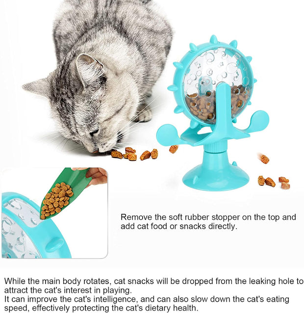 Cat Food Windmill Toy – Interactive Training & Puzzle