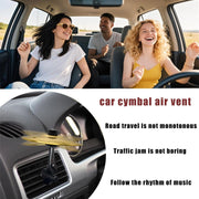 Mini Car Vent Cymbal – Fun Musical Decor for Vehicle Air Vents (Gold)