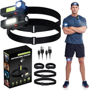 Rechargeable Headlamp – 2 Pack, 350 Lumens, 5 Light Modes, 1200mAh Battery, 230° Wide Beam