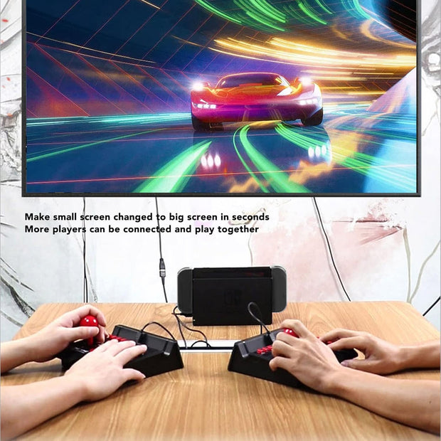 Wired Game Joystick, 4-in-1 Spherical Joystick, Wired Fighting Controller for Street Fighter Games, Compatible with PS3, PC, Android, and TV