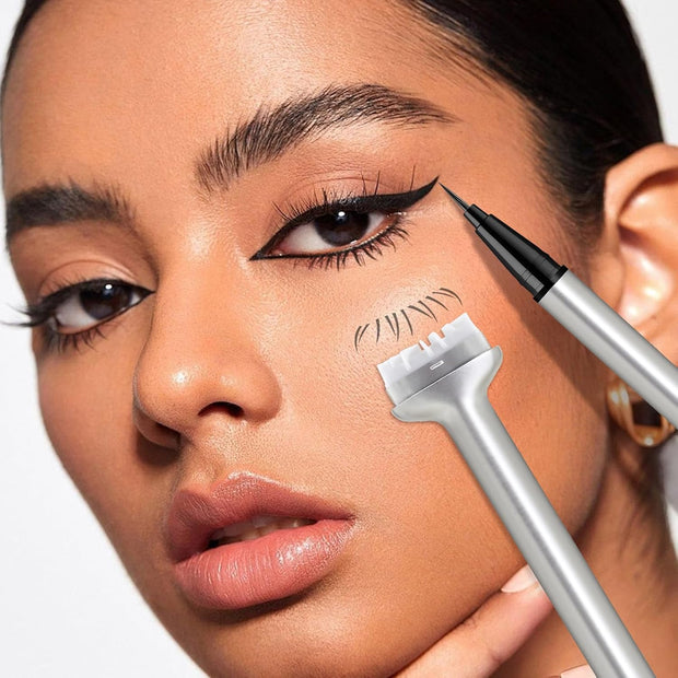 2-in-1 Lower Lash Stamp & Eyeliner Pen – Waterproof, Smudge-Proof, Long-Lasting Makeup Tool