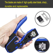 RJ45 Crimping Tool – Pass Through Crimper for Cat6a/Cat6/Cat5e/Cat5 8P8C Modular Connectors