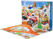 2025 Advent Calendar: 10-Piece 1:64 Scale Toy Car Collection with Ornament Clips & Winter Accessories