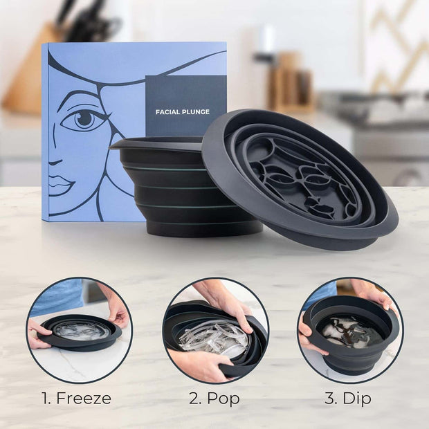 Facial Cold Compress® – Foldable Silicone Ice Therapy Bowl