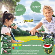 Dinosaur Walkie Talkies for Kids – T-Rex Camping Gear 2-Pack | 3 Channels, Long Range