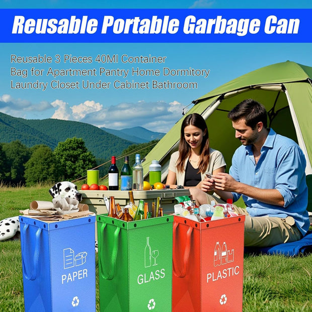 Foldable Trash Can – Leakproof Reusable Waste Bin