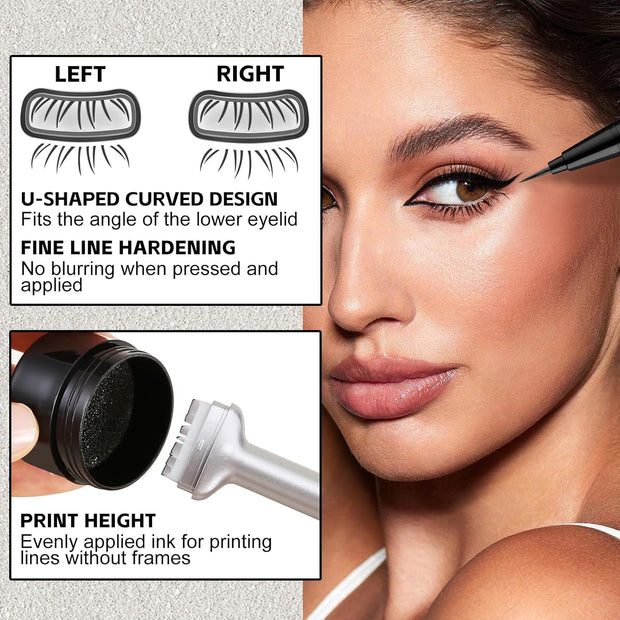 2-in-1 Lower Lash Stamp & Eyeliner Pen – Waterproof, Smudge-Proof, Long-Lasting Makeup Tool