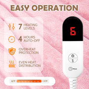 Wearable Heated Blanket with Sleeves & Foot Pocket – Electric Throw