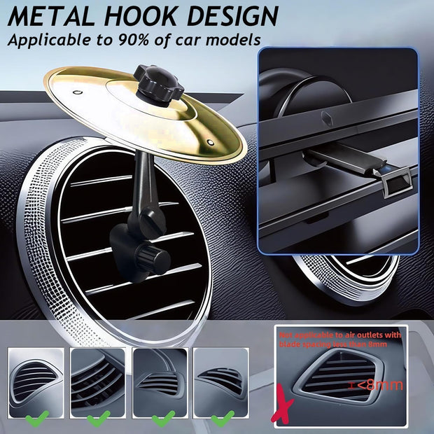 Mini Car Vent Cymbal – Fun Musical Decor for Vehicle Air Vents (Gold)