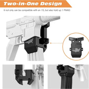 AR Rifle Wall Mount – AR15 / .223 / 5.56 Rifle Holder with Magazine Slot