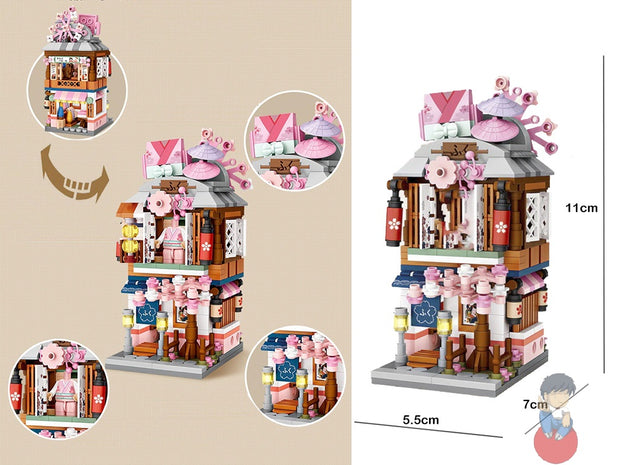 412-Piece Mini Store Building Set - Creative DIY Model Kit for Kids