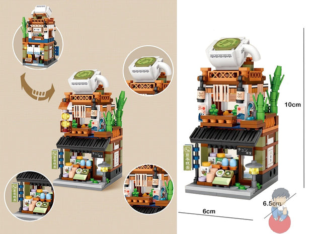 412-Piece Mini Store Building Set - Creative DIY Model Kit for Kids