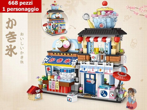 412-Piece Mini Store Building Set - Creative DIY Model Kit for Kids