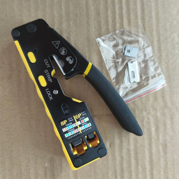 RJ45 Crimping Tool – Pass Through Crimper for Cat6a/Cat6/Cat5e/Cat5 8P8C Modular Connectors