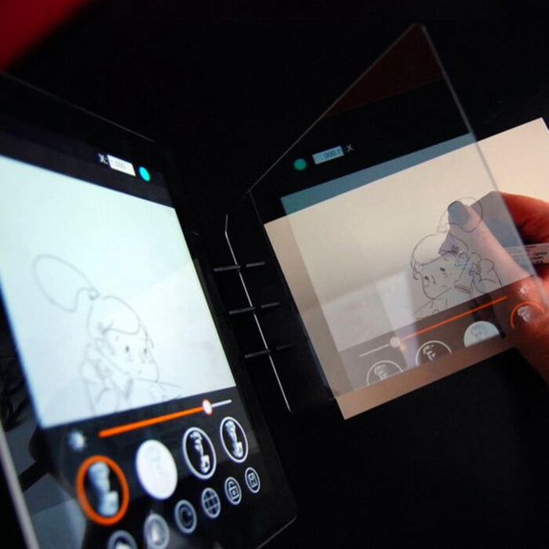 Portable Tracing Board Lightbox – Sketching Mirror Reflection Drawing Tool with 5 Stands