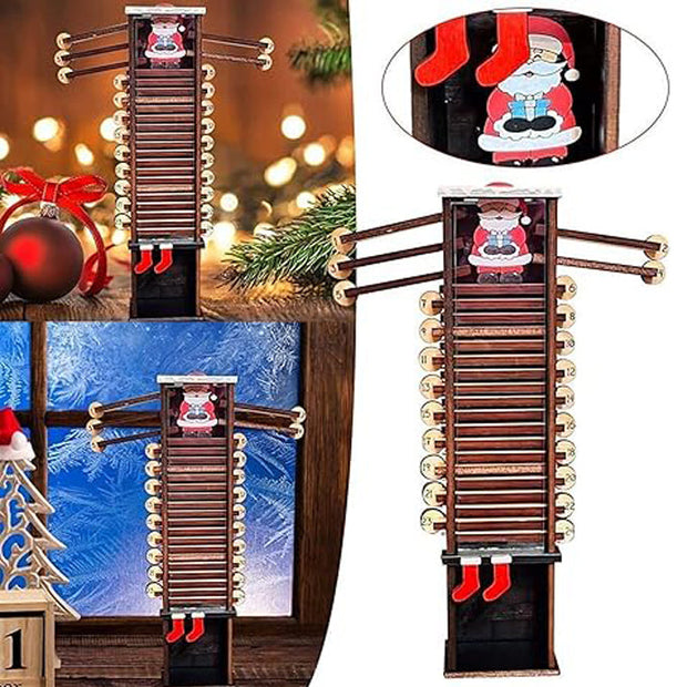 Santa Claus Chimney Countdown Advent Calendar – Wooden Holiday Decoration