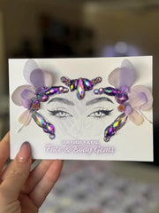 Garden Fairy Viola Festival Face & Body Gem Stickers – 6 Pcs Set