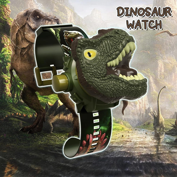 3D Dinosaur Projection Electronic Watch – Fun Luminous Toy for Kids