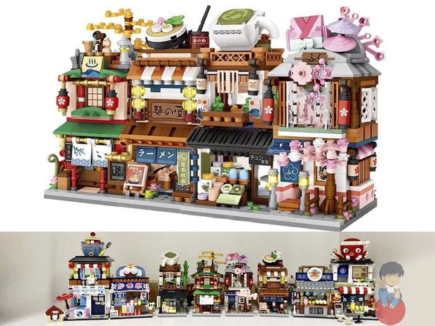 412-Piece Mini Store Building Set - Creative DIY Model Kit for Kids